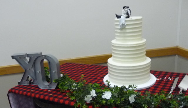 buttercream textured wedding cake