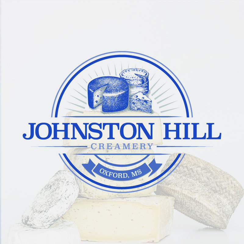 Client project and rebrand for Johnston Hill Creamery in Oxford, MS.