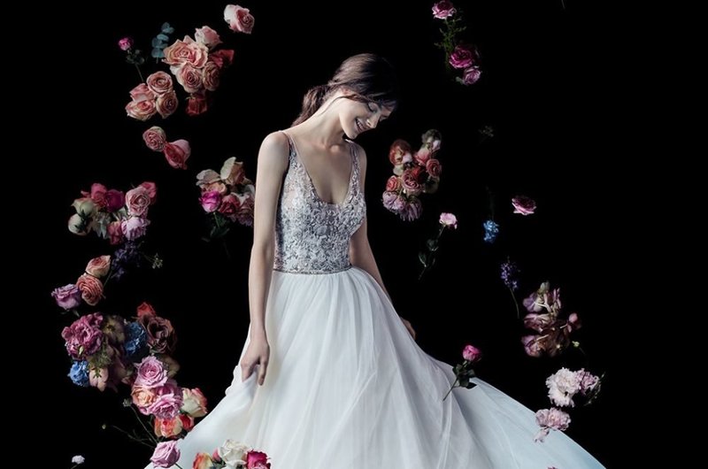 denim and lace wedding dress
