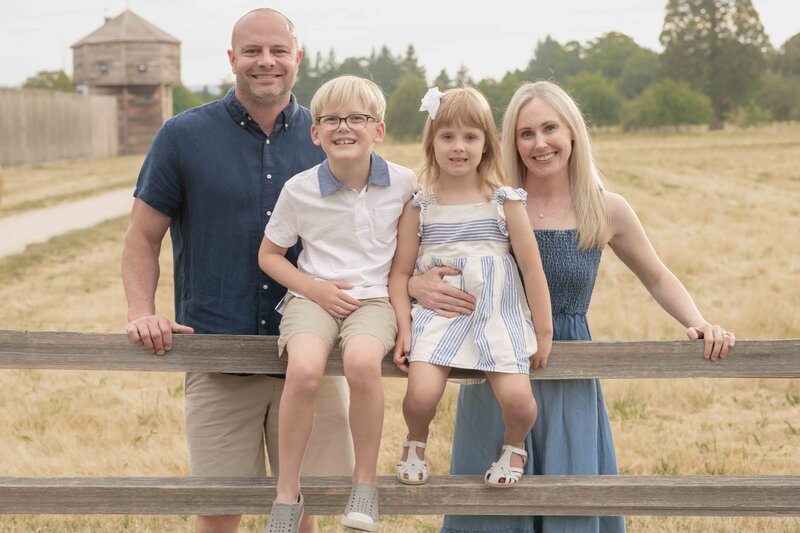Family photo session by Cascadia Photography at Fort Vancouver in Vancouver, WA
