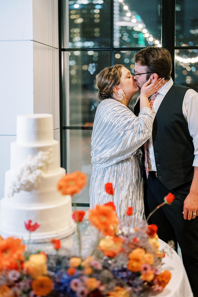 Contemporary, artful, and colorful fall wedding at a Historic Library with a Roof Terrace Overlooking the City with Shannon Wellington wedding planner and designer | The Free Library of Philadelphia | Philadelphia PA | Denise Marie Photography | Editorial Wedding Photographer based in Philadelphia PA