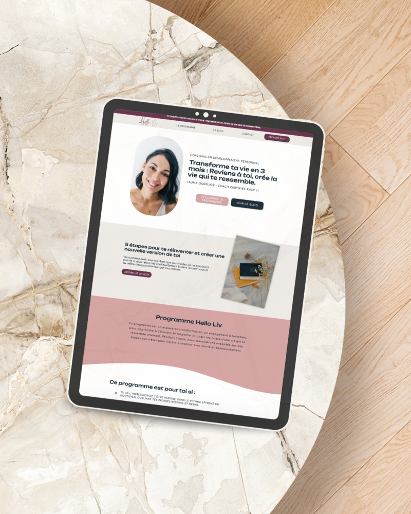 Ipad avec site internet de Layrue Querlioz