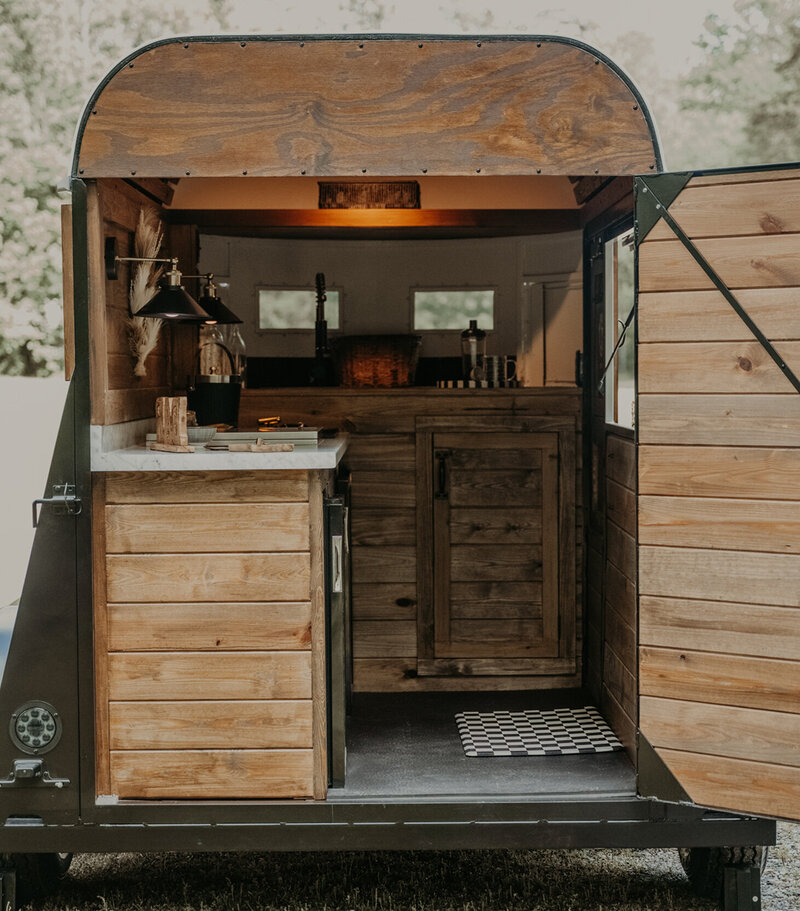 Inside of the Cooper & Co Mocktail Trailer
