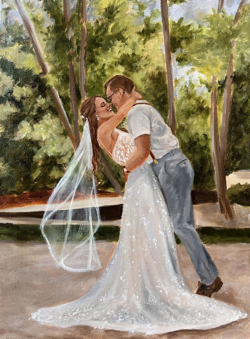 painting from photo wedding 2022