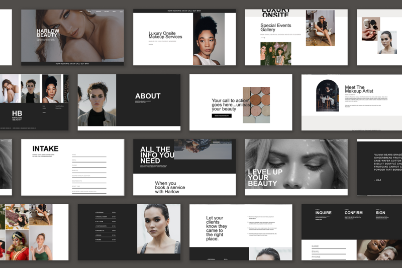 Harlow bold editorial website template