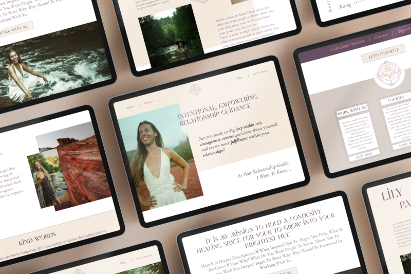 website mockup lily