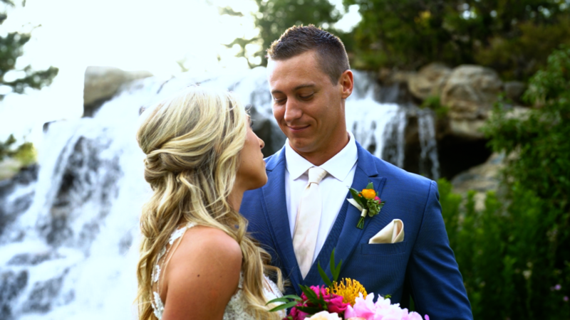 Bride and Groom at Sanctuary Golf Course