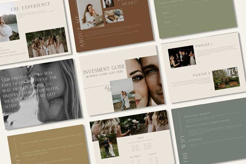 wedding investment website mockup