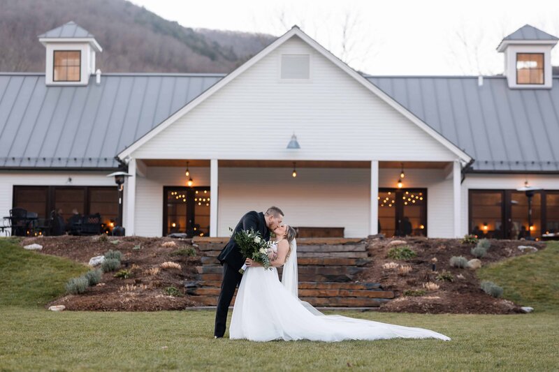 Bride and Groom at Bloom Meadows, Williamstown, MA | Photo by Phavy Photography