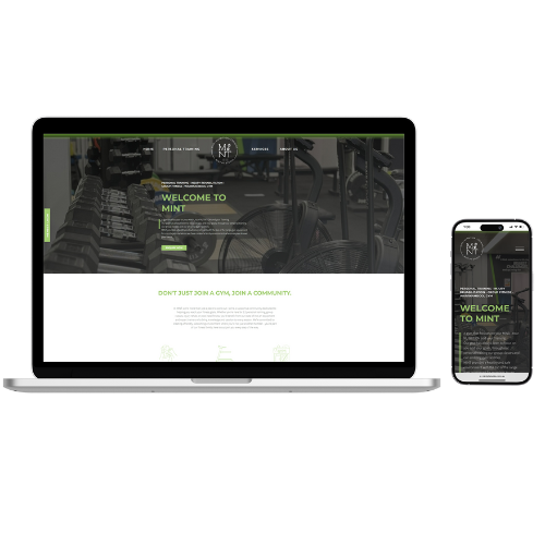 Affordable website design example for a business in the fitness industry Warrnambool by web designer Coja Creative presented on desktop and mobile