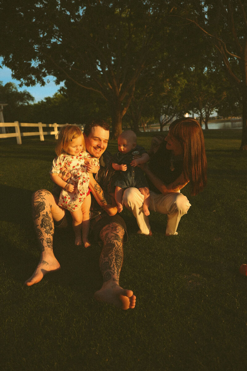 Outdoor family photography in Mesa, Arizona, capturing the beauty of growing life in natural light.