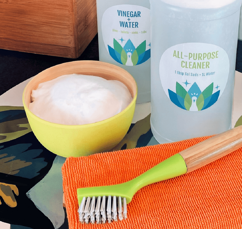Hand-blended non-toxic, natural cleaning products by Fresh Nest Green Cleaning