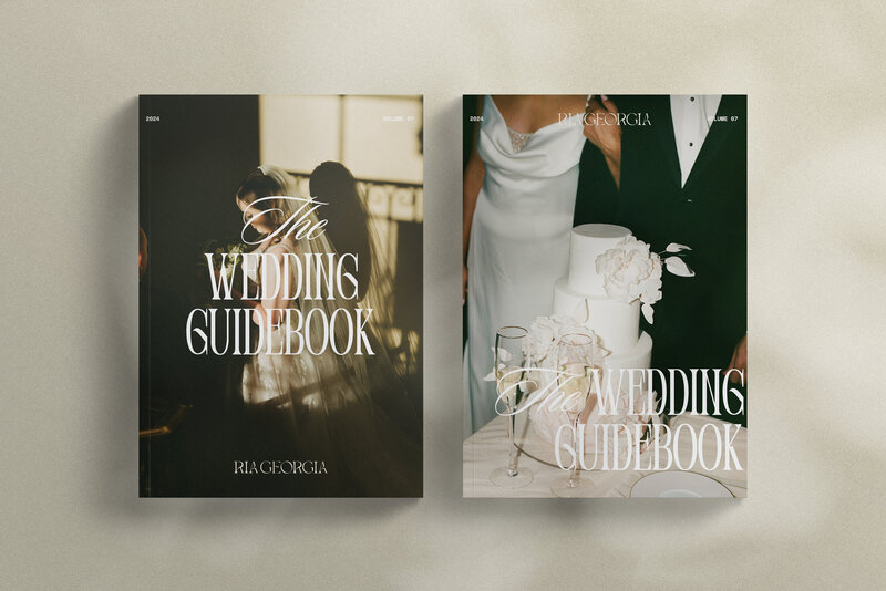 A customizable wedding guidebook template for wedding photographers