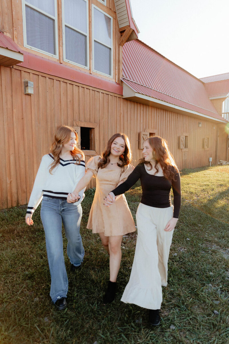girls walking together