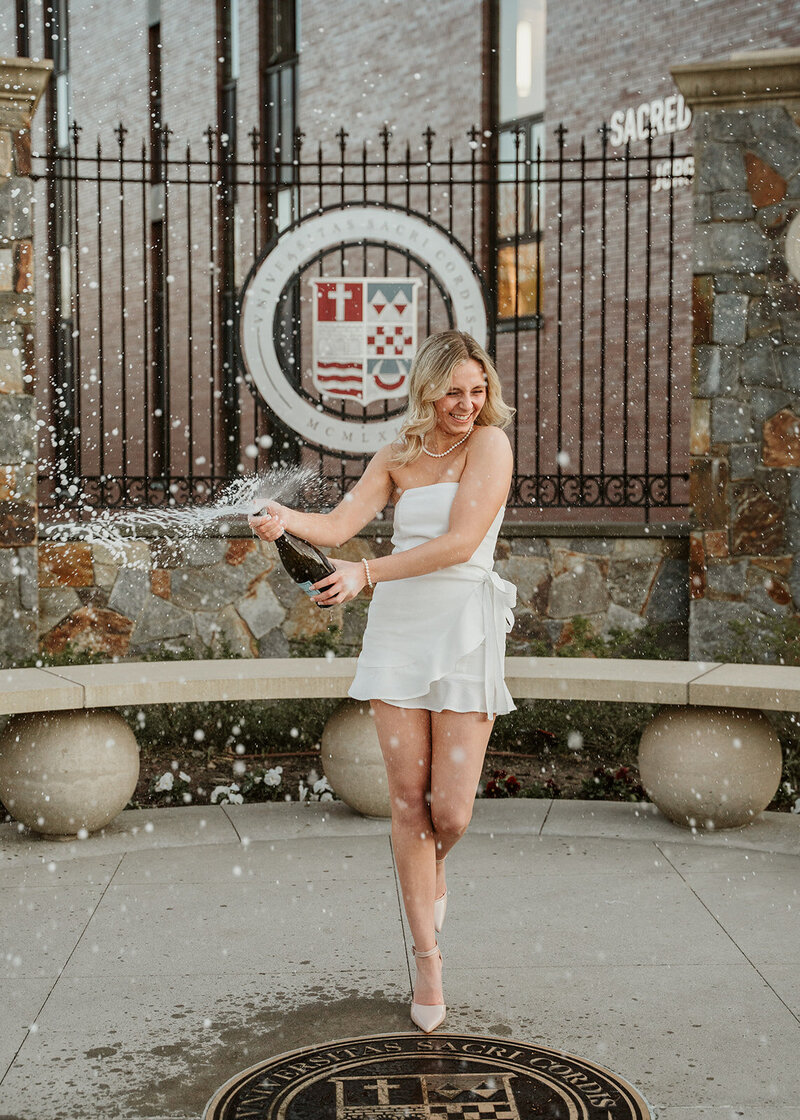 graduation portrait photographer in connecticut at sacred heart by Sara McIngvale Photography