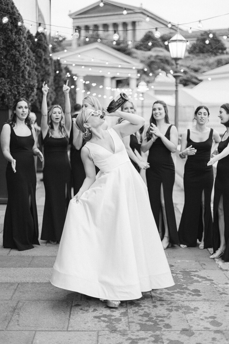 Exuberant and iconic spring wedding with baby’s breath and mirror disco balls at a National historic landmark with a modern all-glass pavilion tent | Fairmount Water Works | Philadelphia PA | Denise Marie Photography | Editorial Wedding Photographer based in Philadelphia PA