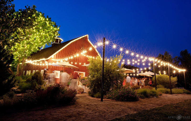Denver Botanic Gardens Chatfield Farms Lit up at Night in Colorado