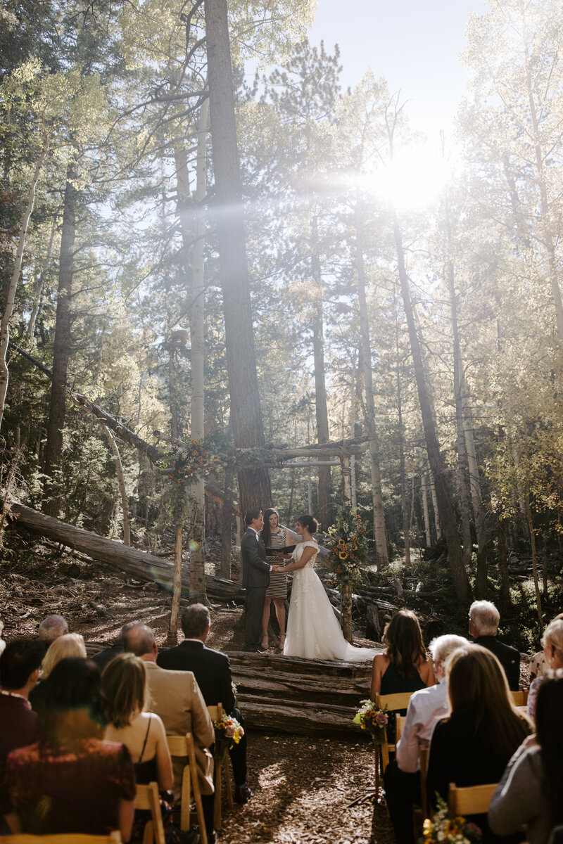 A couple exchanges vows at Mt Charleston