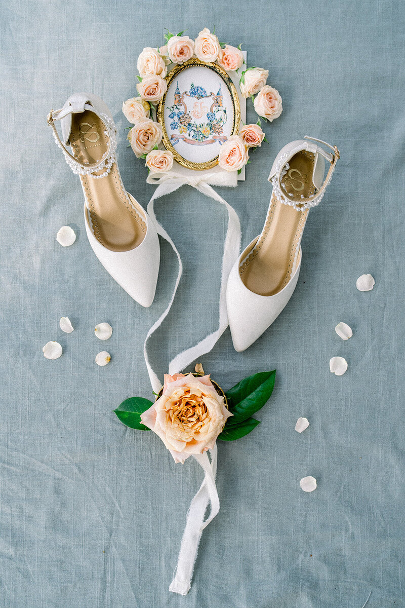 Bridal Shoes and Accessories at A Luxurious Californian Wedding