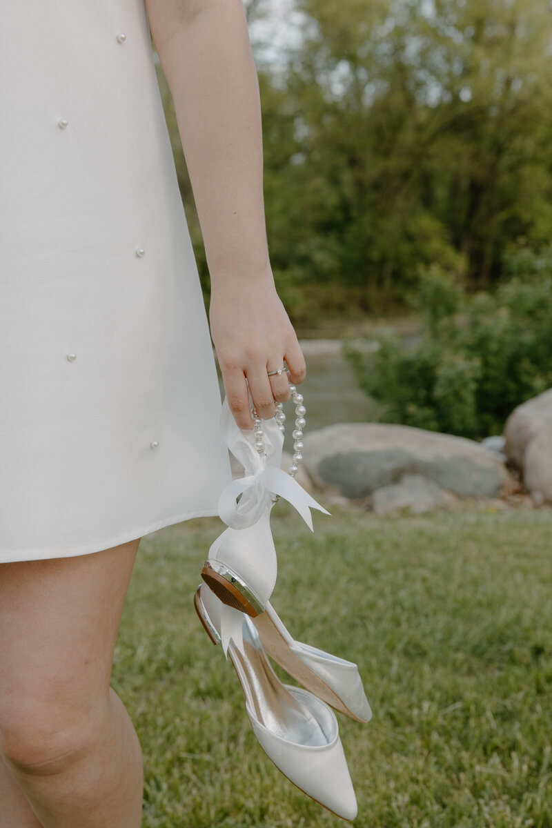 Bridal shoe detail Carmel wedding photographer

