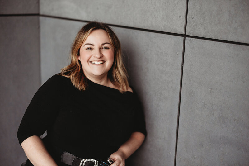 Smiling Aberdeenshire Wedding photographer Samantha Clyne, Headshot at Meldrum House, Aberdeenshire