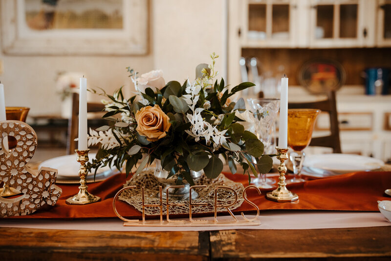 sweetheart table at elopement in Olympic National Park