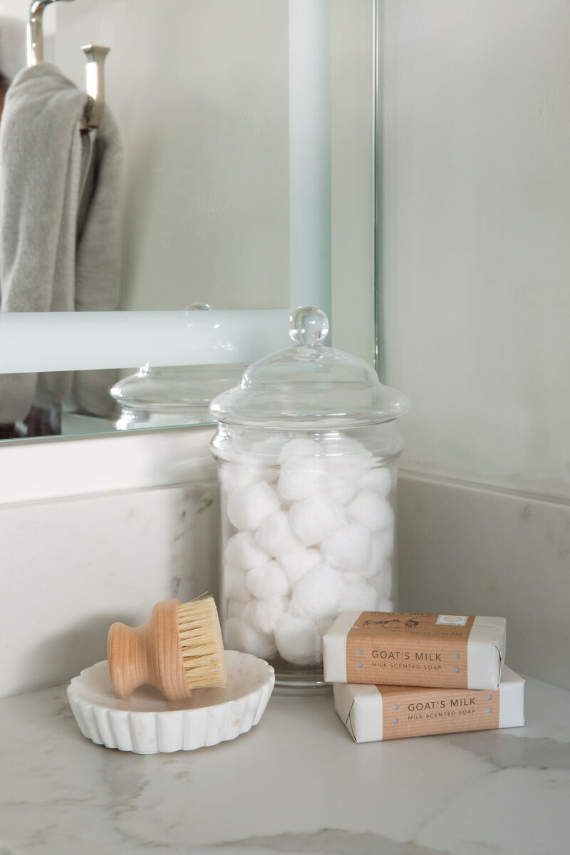 styled bathroom counter
