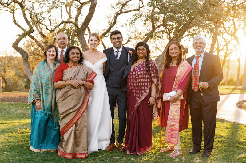 Family portraits at Canyonwood Ridge with Hill Country backdrop