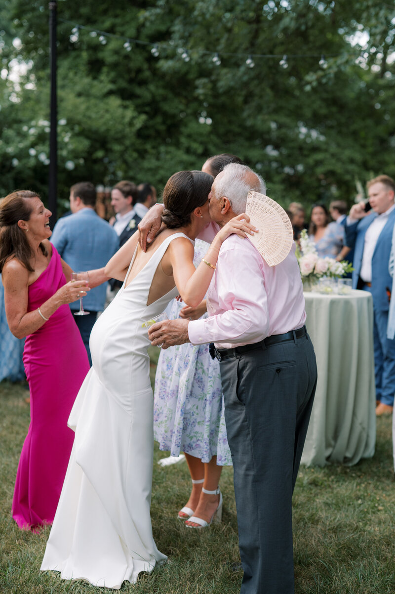 cocktail hour hugs with grandparents