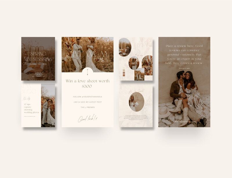 Boho Instagram templates for photographers Honey Seed 3