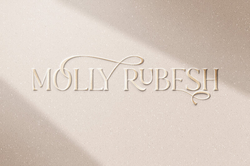 Molly Rubesh Beige Name Logo Only