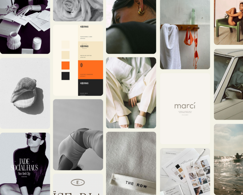 Black Modern Mood Board Photo Collage Landscape