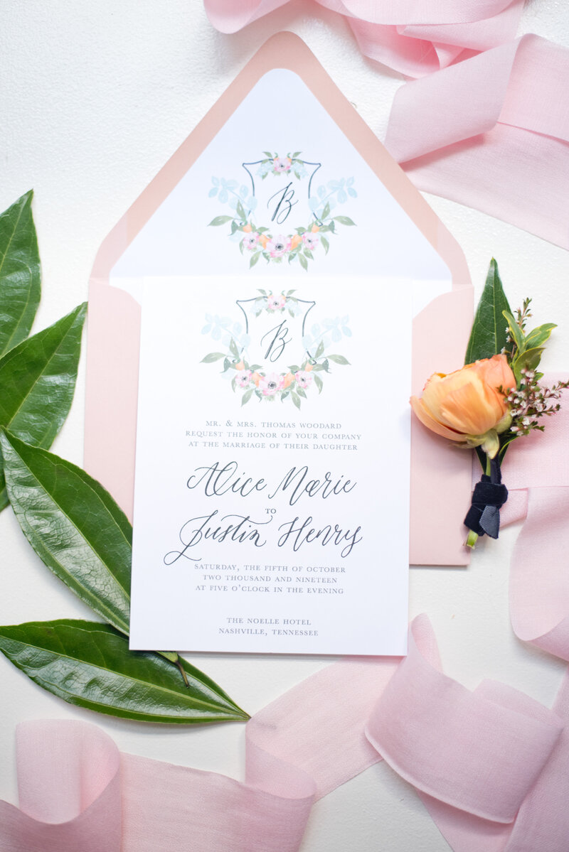 Wedding Stationery in Fort Worth Texas wedding