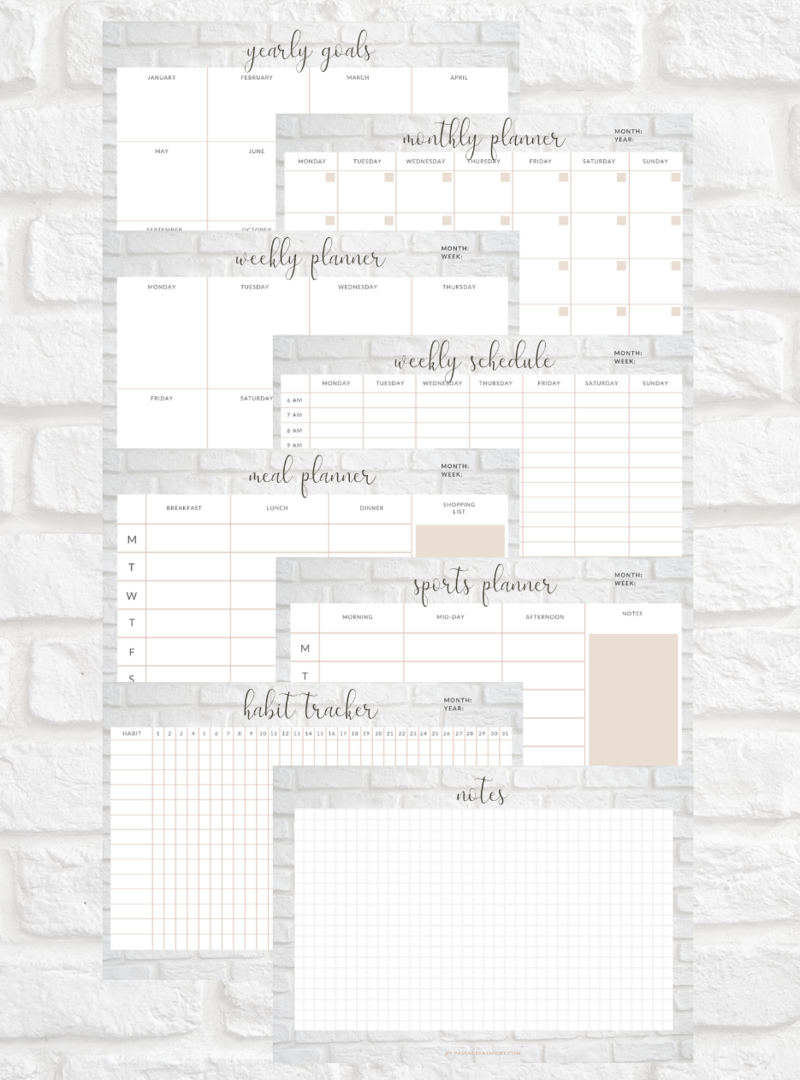 Printable Planning Sheets