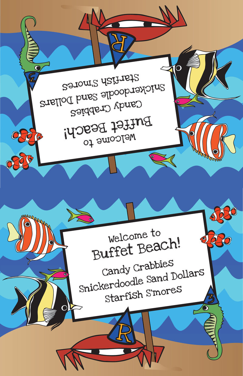 buffet beach sign