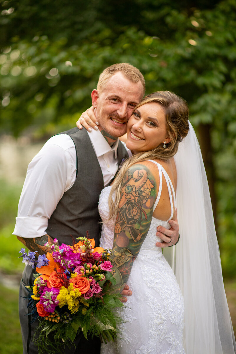 Colorful alternative bride in VA