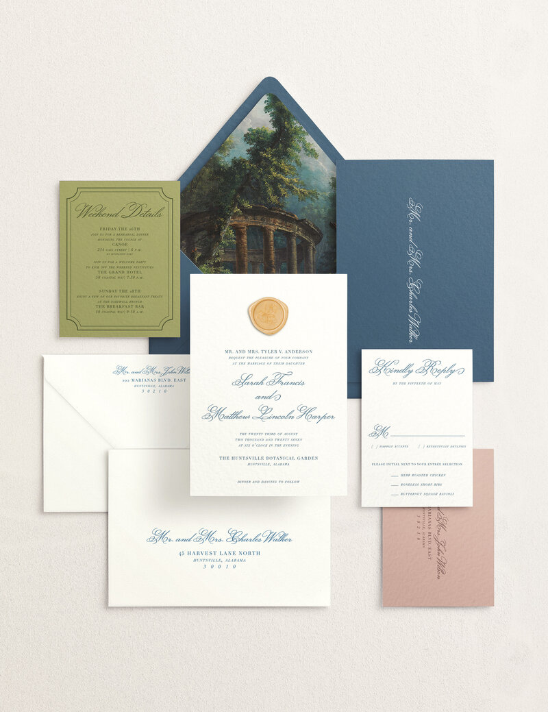 Invitation set for Diana wedding collection