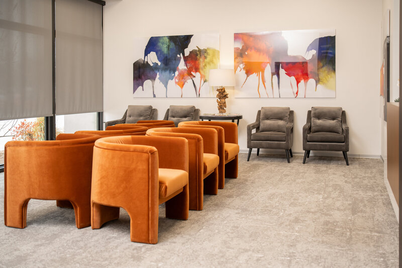 modern and bright Lobby of a  dentist office