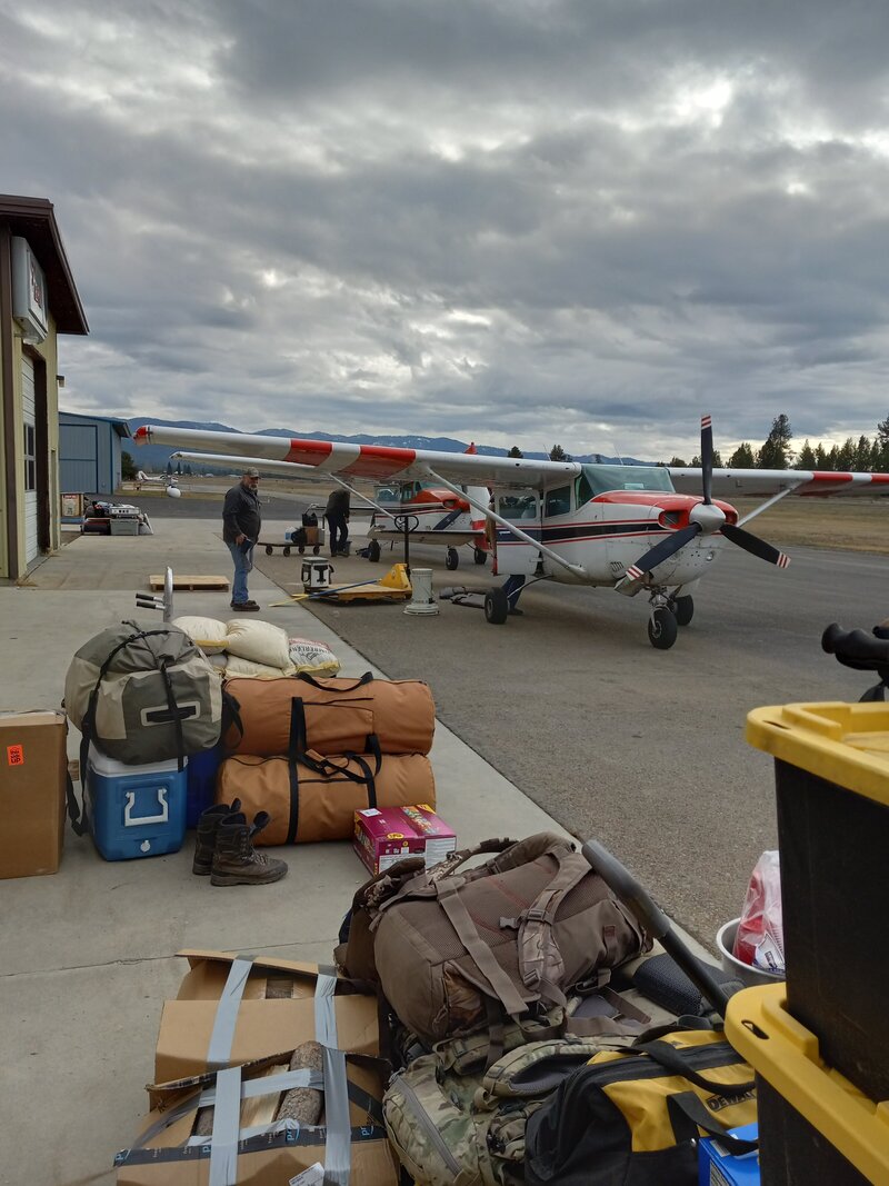 loading airplane for a backcountry flight