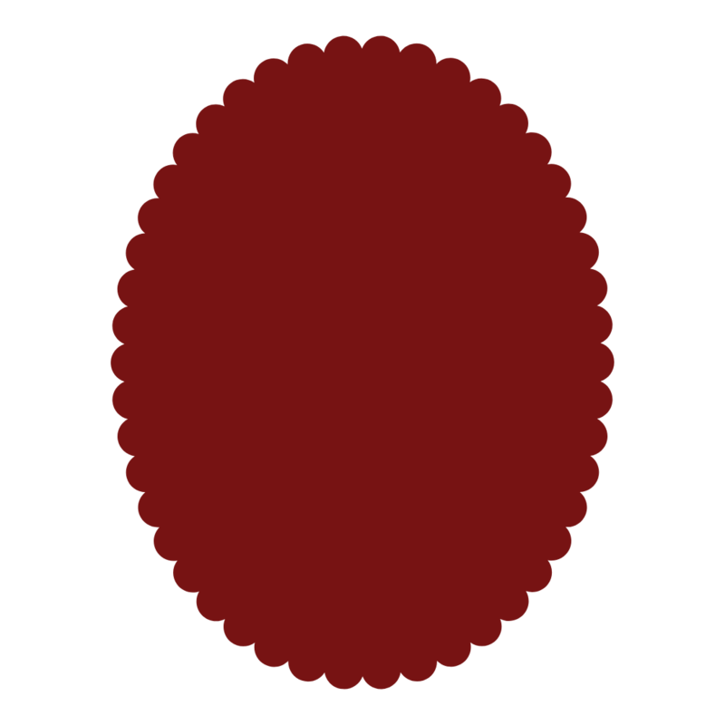 Fancy Chancey scalloped oval frame web element