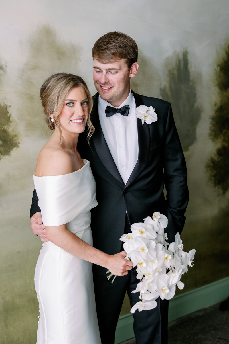 Bride and Groom at Thomas Jefferson Tower venue in Birmingham AL