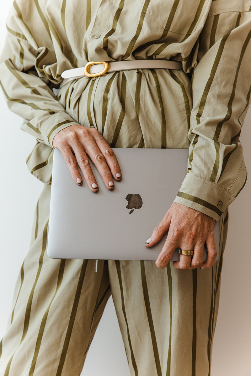 Lady with an Apple Laptop