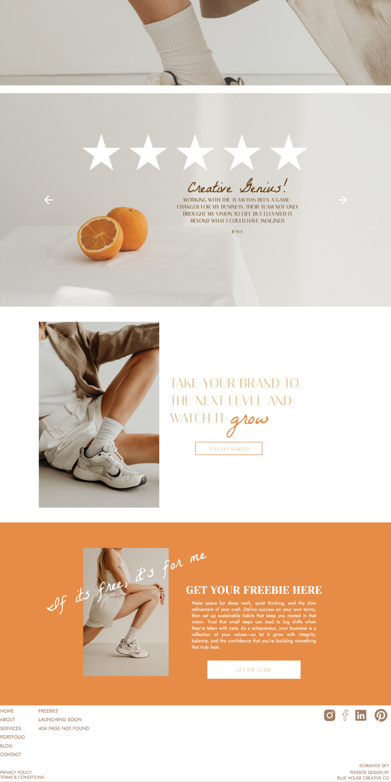 The Orange Sky Website Template is the perfect website template for marketing agencies, virtual assistants, social media managers, designers, artists and other creative service providers. Includes blog pages and portfolio pages.
