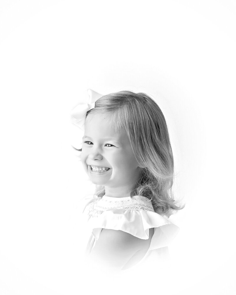 Timeless heirloom photography of smiling girl