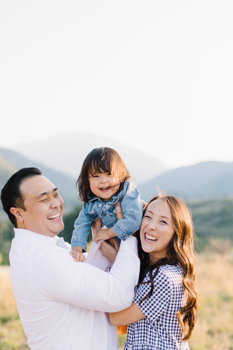 Young Family of three in Provo Canyon