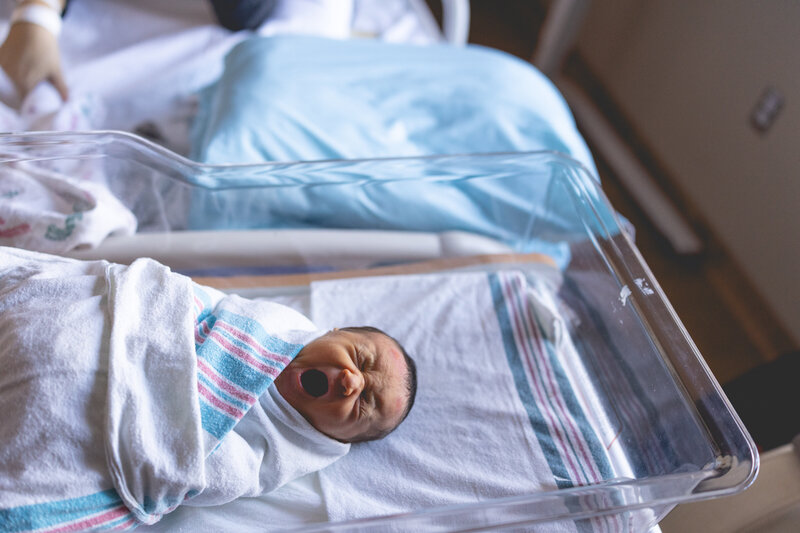 Newborn baby in Georgetown University Hospital Washington, DC