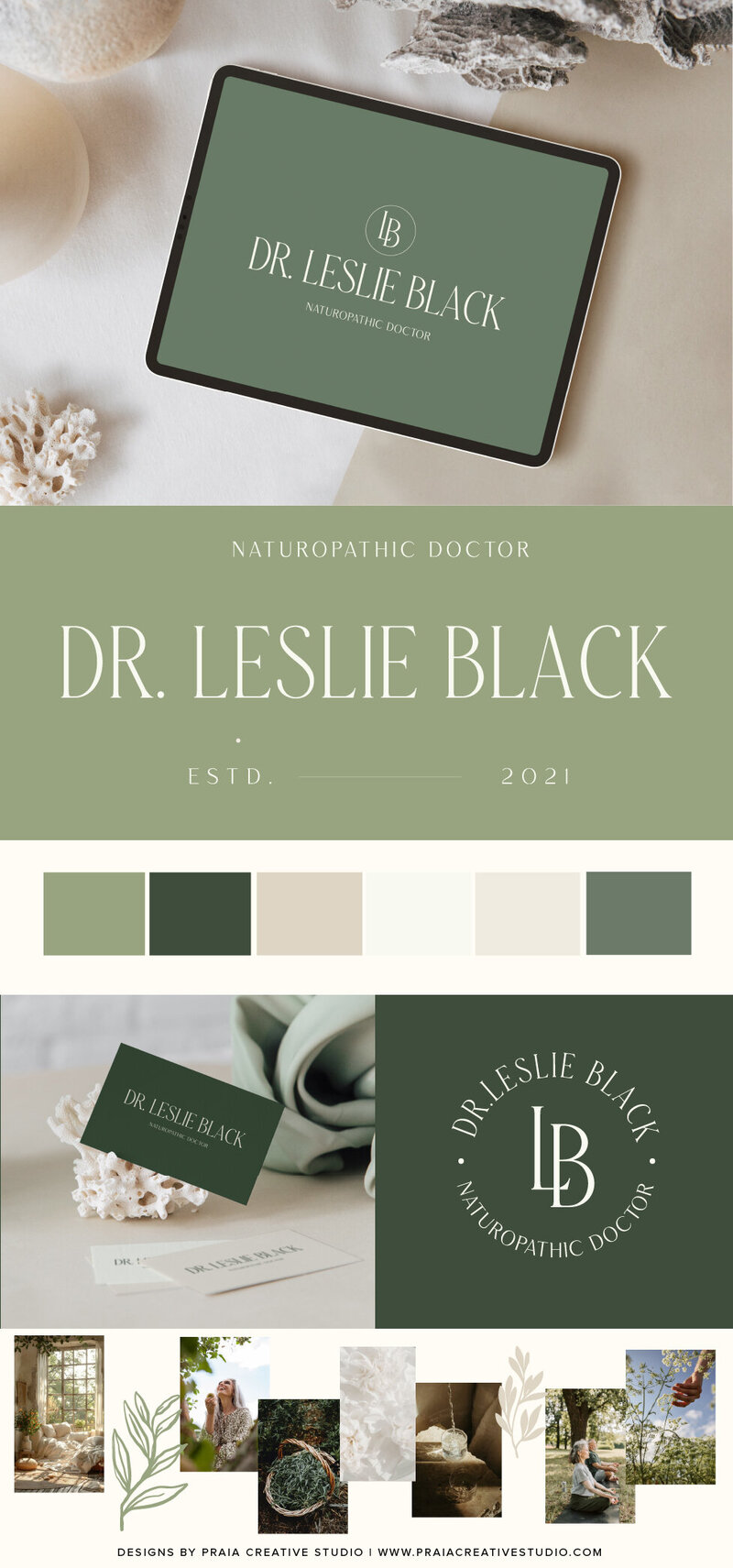 Color palette and font system for wellness branding