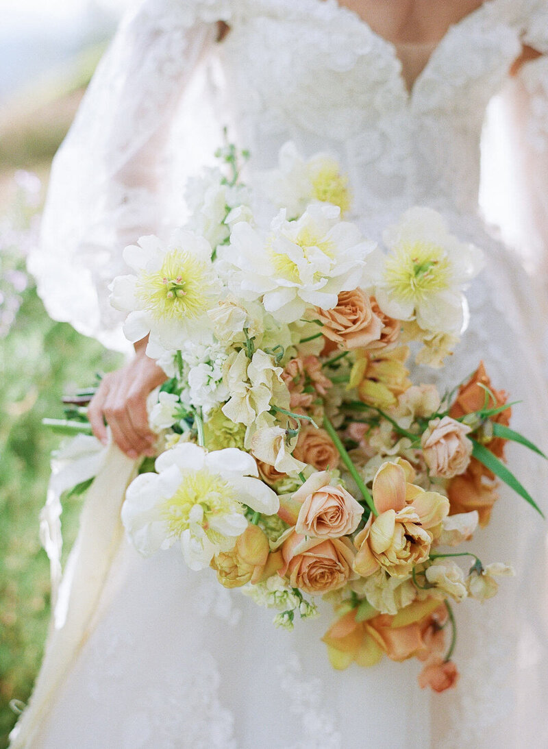 Bridal-Bouquet-with-Yellow-and-Orange-Flowers-Ojai-California