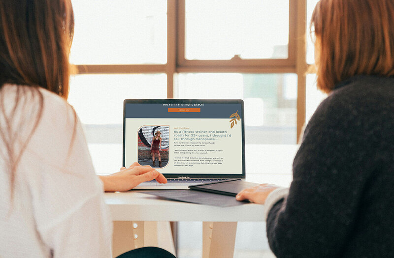 Website design for a midlife coach for women, featuring a serene layout ideal for coaching and personal development.