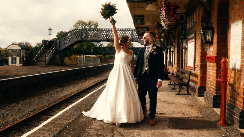 Emily and Ed had a fun filled joy ride of a wedding day over at Buckinghamshire Railway centre. And as a Buckinghamshire wedding videographer I was there to capture every moment.